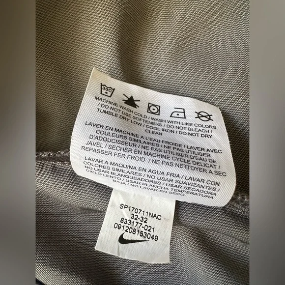Nike Dri-Fit Tiger Woods Collection Pleated Pants 32x32 M Grey Golf performance